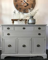 Modern Buffet Annie Sloan Chalk Paint Custom Grey Mix French Linen Pure Painted Furniture Furniture Furniture Makeover