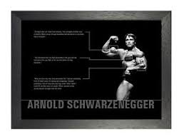 Details Zu Motivation Arnold Inspiration Zitat Poster Fitnessstudio Passform Körper Sport