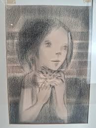 Alice Soares, desenho carvão -med. 35x23cm ( mancha)