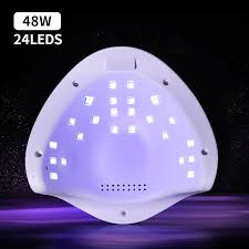 48W UV LED Nail Lamp Professional Nail Gel Dryer with 4 Timers Automatic Sensor LCD Display for Fast Drying in Saloons