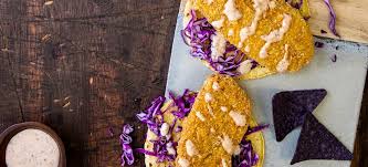 Evenly coat with crushed potato chips. Fish And Chips Tacos With Potato Crusted Tilapia Recipe King And Prince Seafood