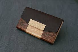 Business Card Case Leather Woman Card Holder Wood Business Etsy Leather Business Card Case Wood Wallet Business Card Organizer