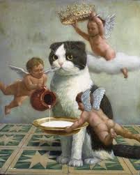 Angelsinart Tokuhiro Kawai The Great Cat He Is Literally Cat Art Cat Painting Cat Portraits