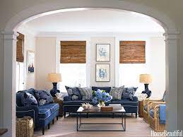 35 Ways To Decorate A Family Room Everyone Will Actually Want To Hang Out In Blue Living Room Navy Blue Living Room Coastal Living Rooms