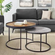 Union Rustic Eddyville Frame 2 Piece Nesting Coffee Table Reviews Wayfair In 2020 Nesting Coffee Tables Coffee Table Circle Coffee Tables
