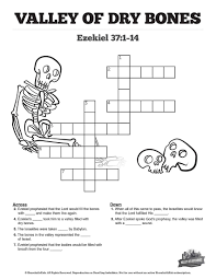 The Vision Of The Valley Of The Dry Bones Ezekiel 37 Valley Of Dry Bones Sunday School Crossword Puzzle Sunday School Crossword Sunday School Sunday School Crafts For Kids