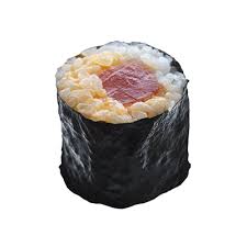 Dynamite roll $8.55 crab, asparagus, salmon deep fried with eel sauce, mayo and hot sauce. Maki Spicy Tuna