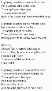 Lightning Crashes Words Lyrics Old Mother