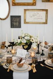 Black And Gold Table Covers Black And Gold Wedding Inspiration From Kristyn Hogan Black Gold Wedding Black Tablecloth Gold Wedding Inspiration