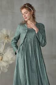 Linen Dress Midi Dress Moss Green Dress Layered Dress Skater Dress Mod Dress Boho Dress Longsleeve Midi Dress Linennaive Fashion Green Dress Dresses