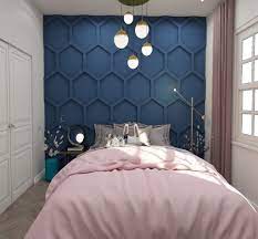 Check spelling or type a new query. Classic Blue Bedroom With And Rose Gold Accents Foyr