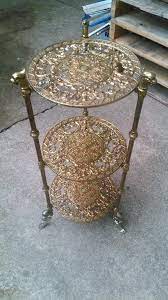 Check spelling or type a new query. Antique Brass 3 Tier Plant Stand Hollywood Regency Vintage Cherub Griffin Table 1938861073