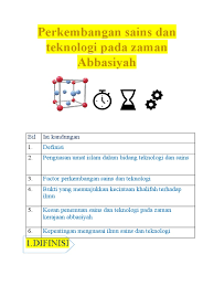 Perkembangan sains pada zaman abbasiyah. Folio Pendidikan Islam