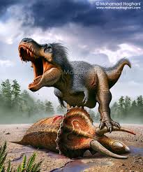 Tyrannosaurus Rex And Triceratops Tyrannosaurus Rex Tyrannosaurus Prehistoric Animals