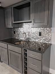 Stainless Steel Penny Round Bar Backsplash Stainless Backsplash Stainless Steel Kitchen Backsplash Steel Backsplash