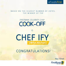 Emeka vincent eloagu popularly known as chef emeka was a nigerian professional chef and entrepreneur. First Bank Of Nigeria Limited Congratulations To Chef Ify For Winning The Firstbank Easter Celebrity Chef Cook Off Thank You Chef Emeka And Chef Renee For Participating Foodisfirst Facebook