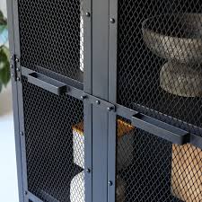 Ideal for cabinet or vanity storage and organization. Tikamoon Industriel Metal Mesh Kitchen Cabinet