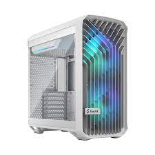 Fractal Design Torrent Compact RGB High-Airflow ATX Computer Chassis Clear  Tint Tempered Glass - White FD-C-TOR1C-05