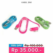 Parvidia Pakaya On Instagram Kabel 3in1 Tersedia Warna Putih Pink Biru Hijau Ungu 3 In 1 Cable Iphone 5 Iphone4 Ipad Micro Usb Cable Ungu Biru Hijau