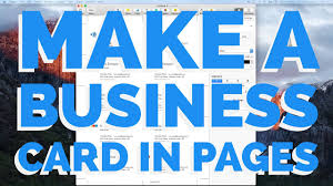 How to design a business card in pages. How To Make A Business Card In Pages For Mac 2016 Youtube