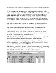 How To Manually Calculate Leu Remaining Pell Eligibility