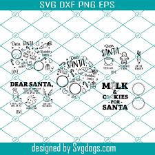 Personalized cookies for santa tray: Dear Santa Cookie Tray Svg Bundle Dear Santa Cookies And Milk Svg Santa Cookie Tray Svg Santa Cookies Svg Digital Svgdogs