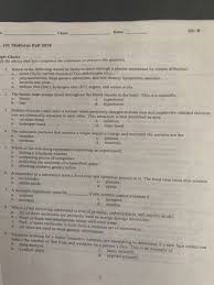 Water moves across the plasma membrane into or out of a cell by osmosis when there is an equal solute concentration on both sides of the membrane. Hi I Am Sorry That S Latest Clear View Please Yo Chegg Com