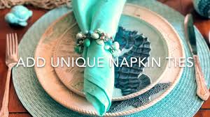 Many of us have console tables in entryways and living rooms, and you just can't leave the table bare, some decor is needed. Coastal Table Decor Ideas Perfect Beach Theme Dinnerware