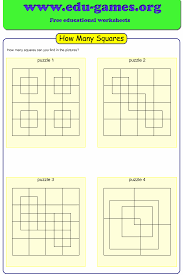 90% fail this test and get wrong answers like 16, 30, and more. How Many Squares Puzzle Free Printable Worksheets