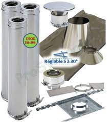 Commercialise du matriel pour la fumisterie : Kit Base Tuyaux Isoles Et Accessoires Pour Tubage De Cheminee Interieure Batiproduits
