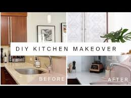 Redoing island types kitchen cabinet resurfacing. Rental Kitchen Makeover Diy Marble Countertops Cabinet Transformation With Contact Paper Yout Kitchen Diy Makeover Rental Kitchen Makeover Rental Kitchen