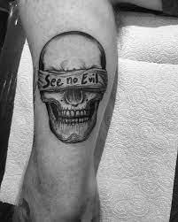 Hear no evil, see no evil, speak no evil. See No Evil Tattoo Tattoos Tattooart Blackworktattoo Skull Ezcartridgecouk Seenoevil Small Tattoos For Guys Unique Tattoos For Men Evil Skull Tattoo