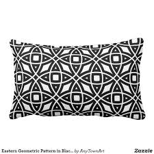 Black And White Geometric Lumbar Pillow Eastern Geometric Pattern In Black And White Lumbar Pillow Zazzle Com Geometric Pattern Pillows Black And White Interior