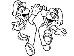 Super mario characters coloring pages. Mario And Luigi Are High Five Coloring Pages Super Mario Bros Coloring Pages Coloring Pages For Kids And Adults