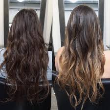 The hairstyle with shoulder length hair tumblr has a thin hair and wavy curls. Kimjettehair Caramel And Honey Blonde Balayage Hair