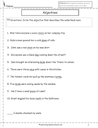 Adjectives worksheets and online activities. Adjectives Worksheet Kidskonnect Adjective Nouns Verbs Teaching Cut And Paste For First Grade Math Subtraction Budget Sheets Free Kindergarten Printable Addition 1st Tracing Letter V Calamityjanetheshow