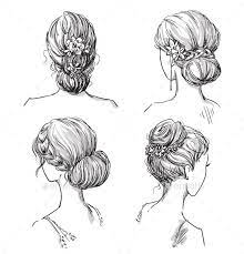 Bridal Hairdos Hair Sketch How To Draw Hair Bridal Hairdo