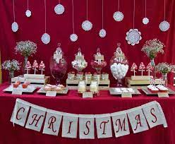 Christmas Candy Station Christmas Party Decorations Christmas Table Decorations Christmas Buffet