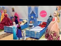 العاب باربي غرفة نوم إلسا وآنا روتين إلسا وآنا فساتين جديدة أكل حقيقي تلبيس ومكياج دمية Youtube