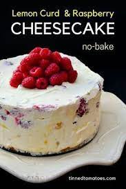 Deep Lemon Curd And Raspberry No Bake Cheesecake A Luxurious Deep No Bake Lemon Cheesecake Studded With Raspberry No Bake Cheesecake Desserts Dessert Recipes