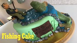 Best fish birthday cake from fishing cake cakecentral. Fish Fishing Fisherman Birthday Cake Youtube