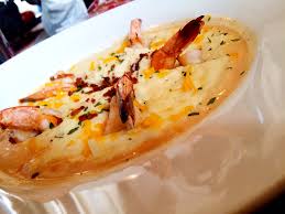 Shrimp Bacon Cheddar Grits In A Cream Lobster Sauce Chocolat Harlem Sundaybrunch Nyc Foodie Shrimp Bacon Food Food To Make