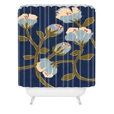 Comes as a bathroom set with free hooks in the package. Megan Galante Blue Perennial Shower Curtain Blue Deny Designs Target
