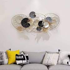 Pueepdee Wall Art Sculpture Decoration Sculpture Simple Geometric Designed Wall Art Murals Wall Hang Wall Sculpture Art Geometric Wall Art Metal Wall Art Decor