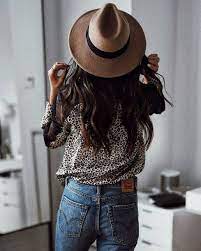 Shirt Tumblr Printed Leopard Print Animal Print Denim Jeans Blue Jeans Hat Felt Hat Fashion Fall Fashion Outfits Ladies Tops Fashion