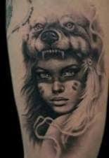 63 Trendy Tattoo Wolf Woman Headdress Wolf Tattoos Headdress Tattoo Indian Tattoo