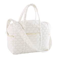 Baumwoll Wickeltasche Weiss Und Goldfarben Maisons Du Monde Sac A Langer Sac Maternite Coton Blanc