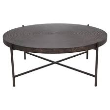Lift the top to reveal hidden storage for blankets, toys, or pillows. Sander Industrial Loft Hammered Copper Round Round Coffee Table 41 W 50 W Kathy Kuo Home