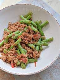 Ground Pork And Green Bean Stir Fry Recipe Green Beans Ground Pork Recipes Ground Pork