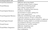 Categories of visual perception skills and symptoms | Download Table